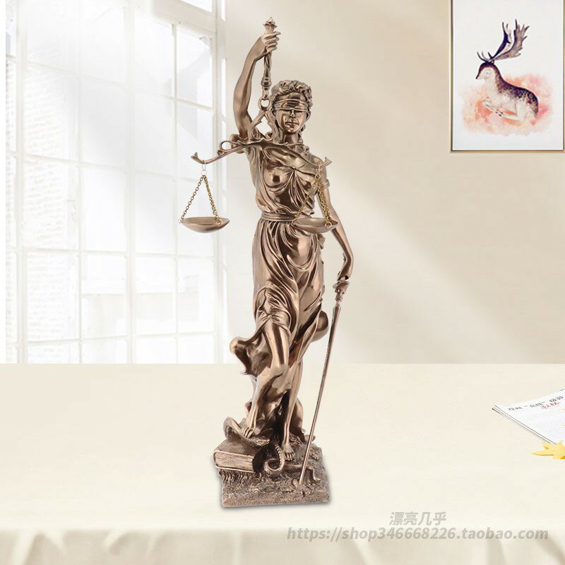 公平公正正義司法女神律所律師辦公裝飾禮物法律天平擺件獨特禮品