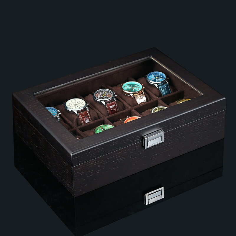 免運 優樂悅~中國風手表盒木質手表收納盒手鏈收納盒子古風首飾盒家用手串收藏 搖表器 展示盒
