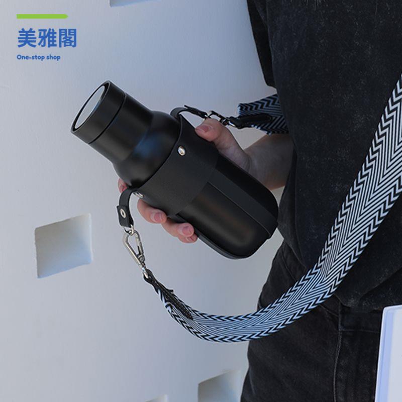 免運 水杯 保溫杯 保溫壺 水壺 日式咖啡保溫杯女生高顏值不銹鋼男生2024新款車載真空保溫帶杯套 八折下殺 快速出貨sysb