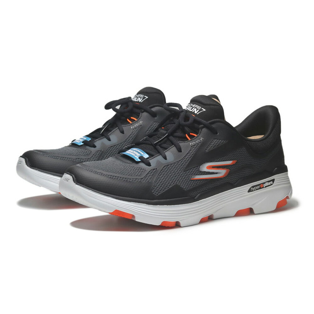 【滿千折百】SKECHERS 慢跑鞋 GO RUN 7.0 黑橘 運動 男 220646CCOR