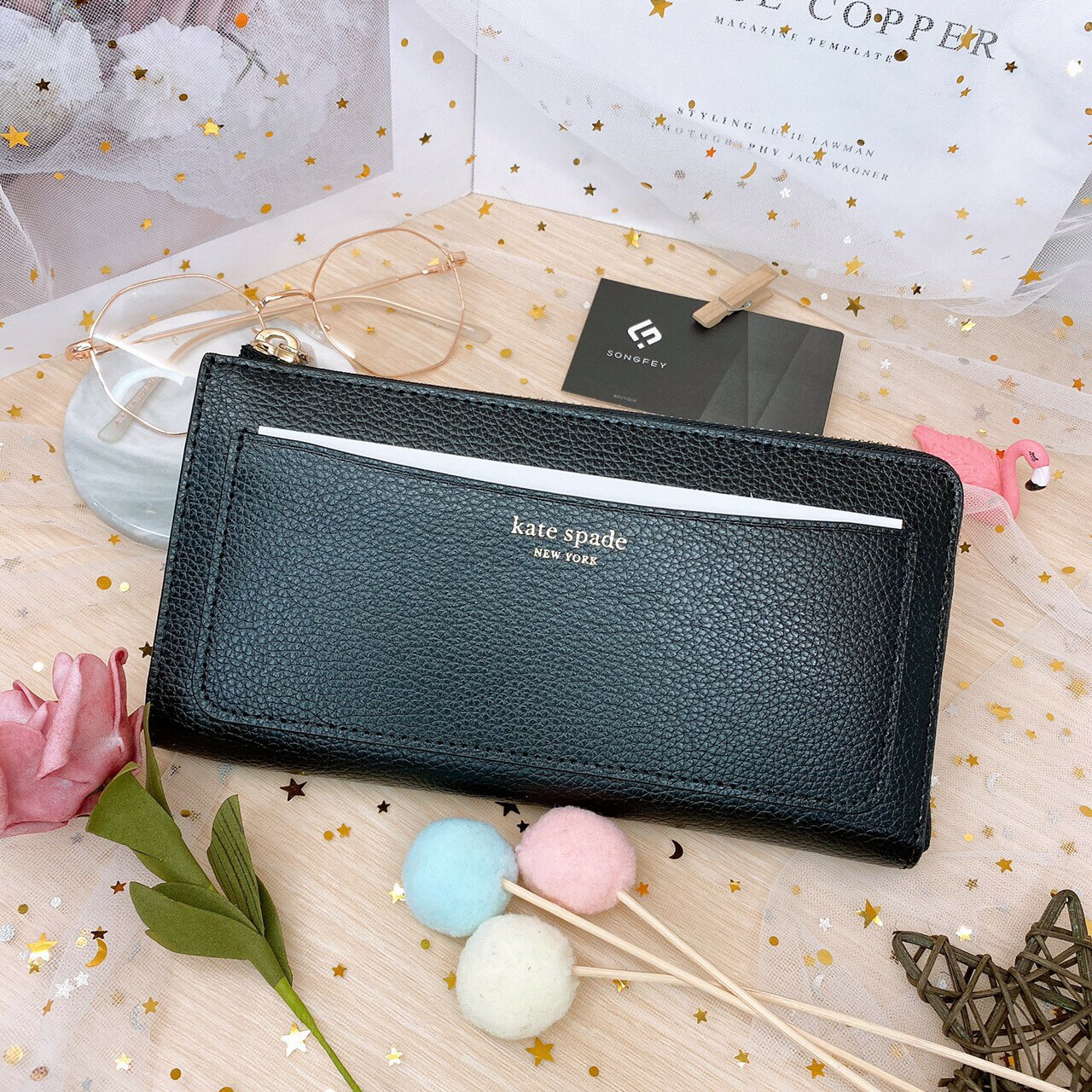 美國代購 臺灣現貨 kate spade 拉鍊長夾 L型長夾【送禮精選★APP下單點數4倍送】