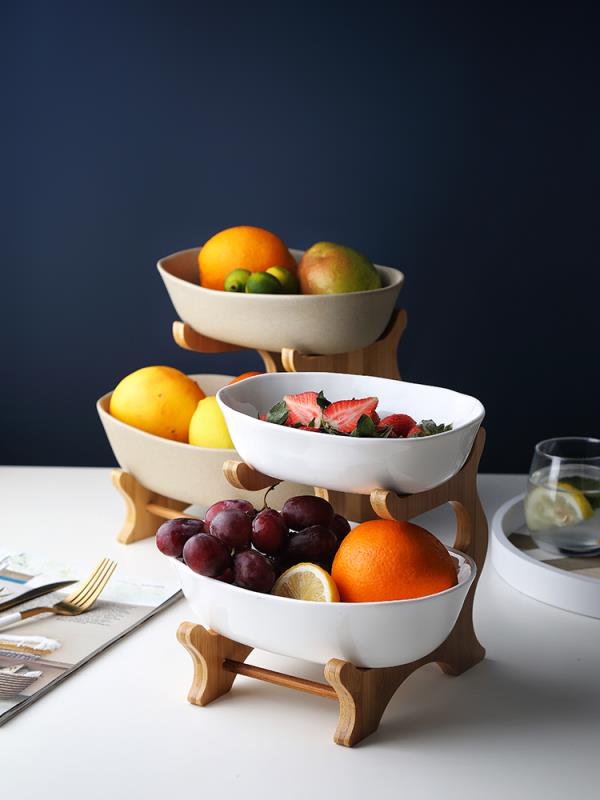 陶瓷水果盤客廳創意家用糖果乾果盤現代玄關收納盤茶幾水果籃果盤 居家擺件居家小物