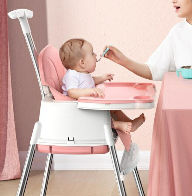 兒童餐椅 兒童餐椅吃飯可折疊家用兒童椅子多功能餐桌椅防摔學座椅兒童TW【摩可美家】