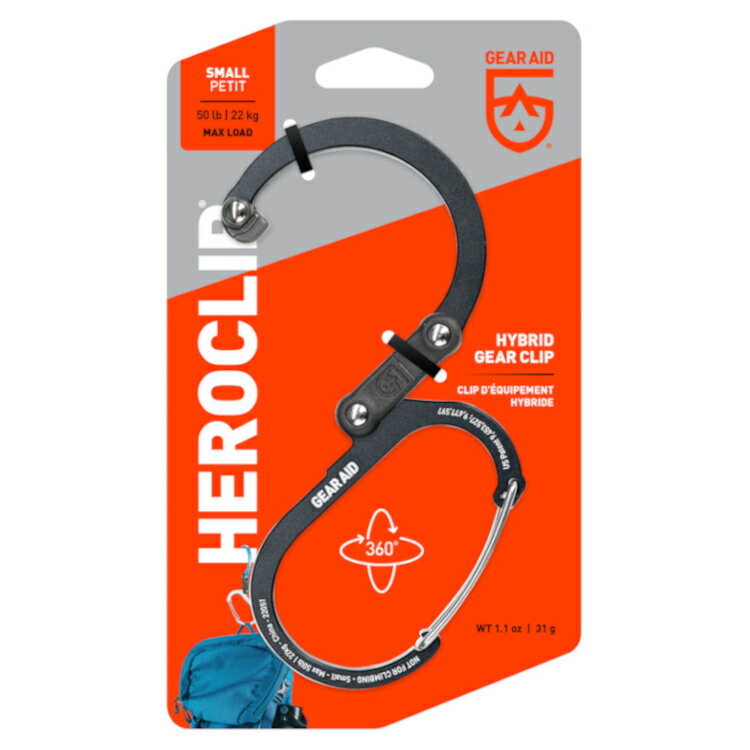 GEAR AID Heroclip Small (小) 萬用掛勾 旋轉折疊掛勾 210012 010 黑色