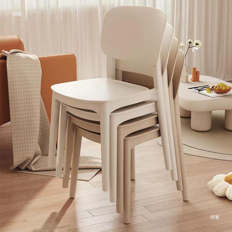 免運 開立發票 塑料椅子家用加厚餐廳餐桌餐椅舒服久坐商用現代簡約凳子靠背北歐