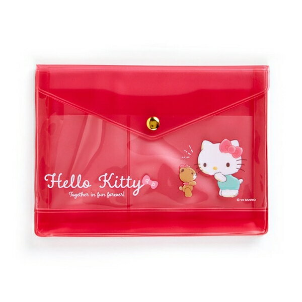 【震撼精品百貨】Hello Kitty 凱蒂貓~日本SANRIO三麗鷗 KITTY A6果凍扣式手帳袋(紅款)*20643