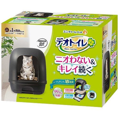 日本【unicharm】全罩式貓砂盆套組 2色可選