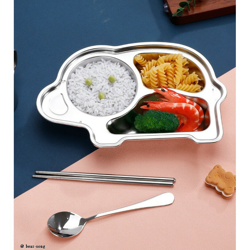 兒童餐盤 食品級304不鏽鋼 分格餐盤 摔不破餐盤 學習餐具 多種造型A3055