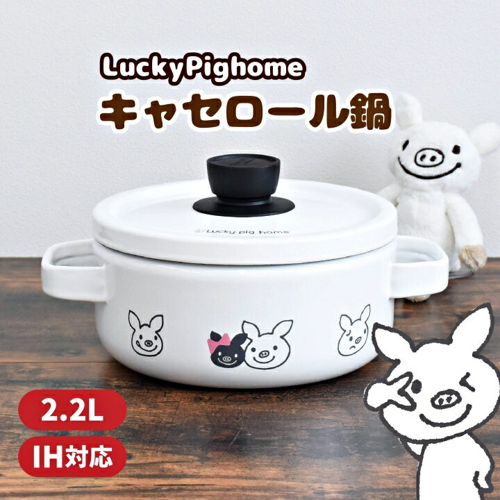 日本進口琺瑯雙耳鍋3L《琺瑯鍋 LuckyPig home 醬汁鍋 日本富士琺瑯代工 燉鍋 湯鍋》
