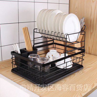 鐵藝廚房用品 日式碗架單層瀝水架多功能置物架碗盤收納架 4