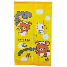 【震撼精品百貨】Rilakkuma San-X 拉拉熊懶懶熊 門簾(145*85cm)-黃#20804 震撼日式精品百貨