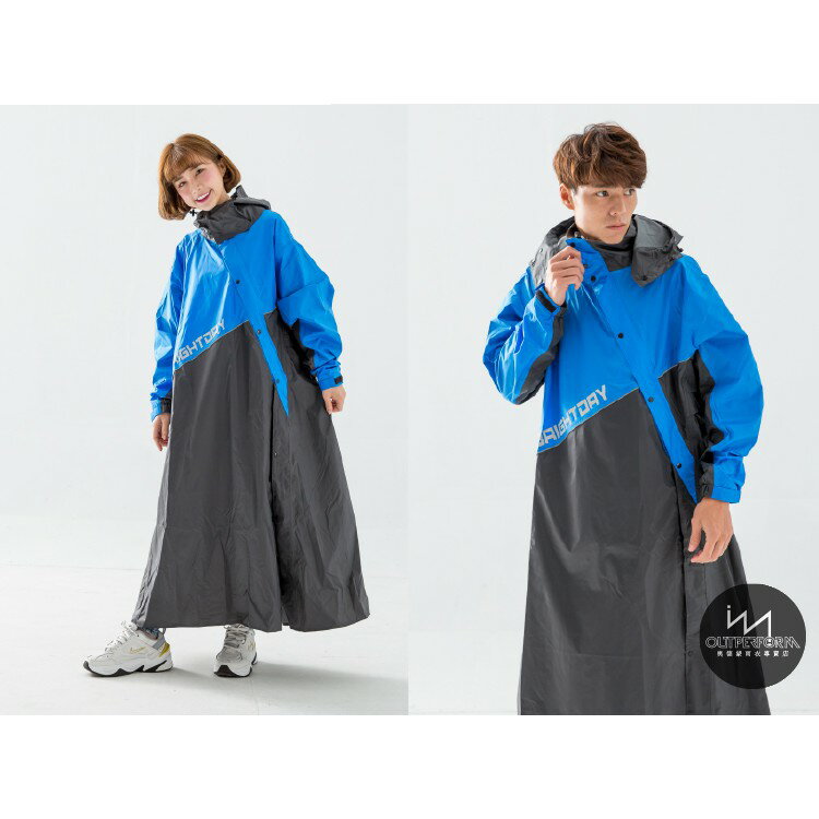 【奧德蒙直營】終結者專利斜開連身式雨衣-outperform 1