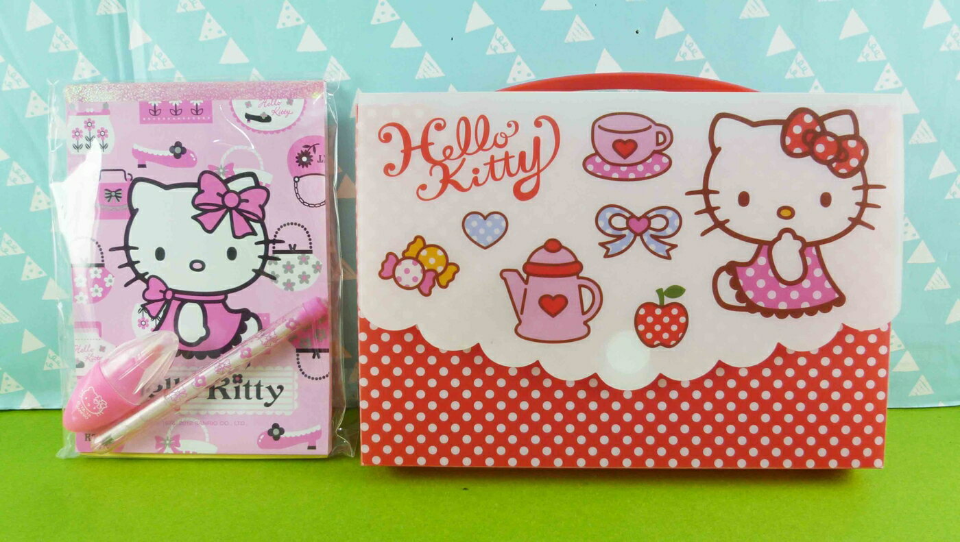 【震撼精品百貨】Hello Kitty 凱蒂貓 文具組-下午茶點心圖案 震撼日式精品百貨