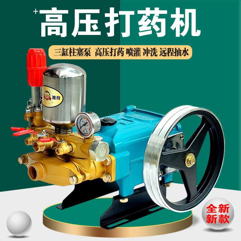 {公司貨 保固一年}新式26/60型打藥機高壓農用免黃油加厚泵頭三缸柱塞泵農藥噴灑器