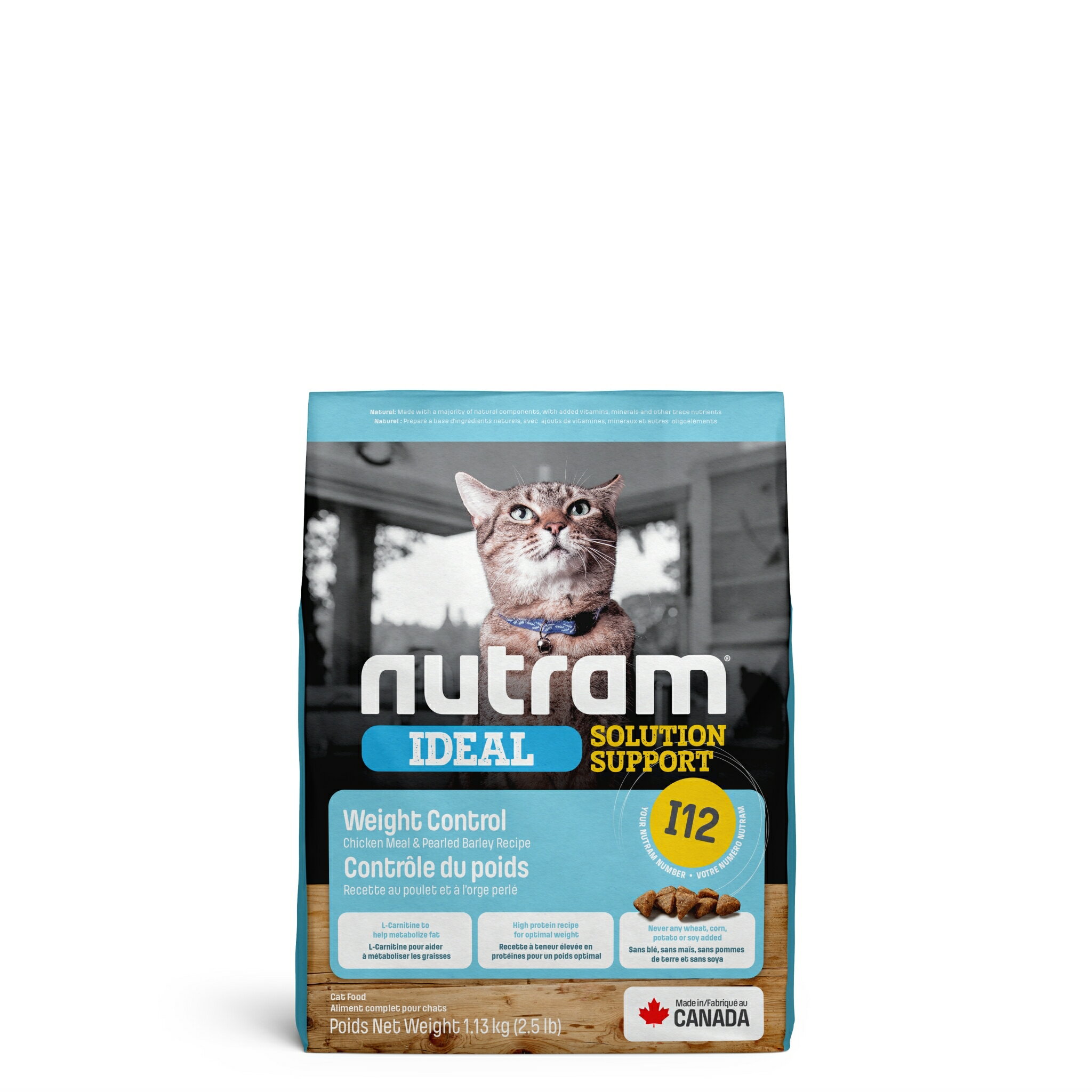 Nutram紐頓 - I12體重控制全齡貓(雞肉+豌豆) 1.13Kg