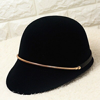 現貨+預購 羊毛呢帽馬術帽-英倫高貴帥氣鎖骨鏈女帽子73tk34【獨家進口】【米蘭精品】