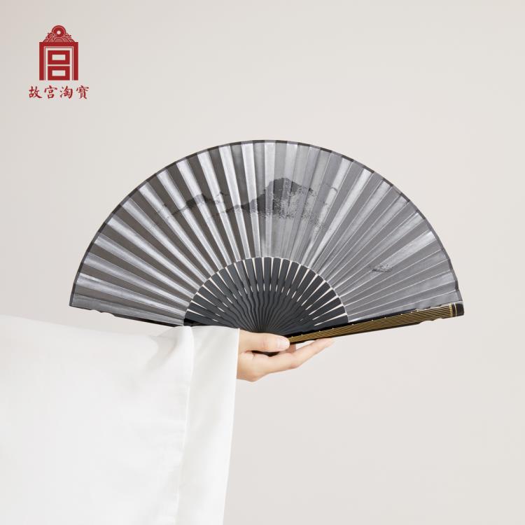 ❤精選❤故宮淘寶古琴式扇骨漢服古風扇子摺扇中國風文創官方618購物節 雙11全館免運