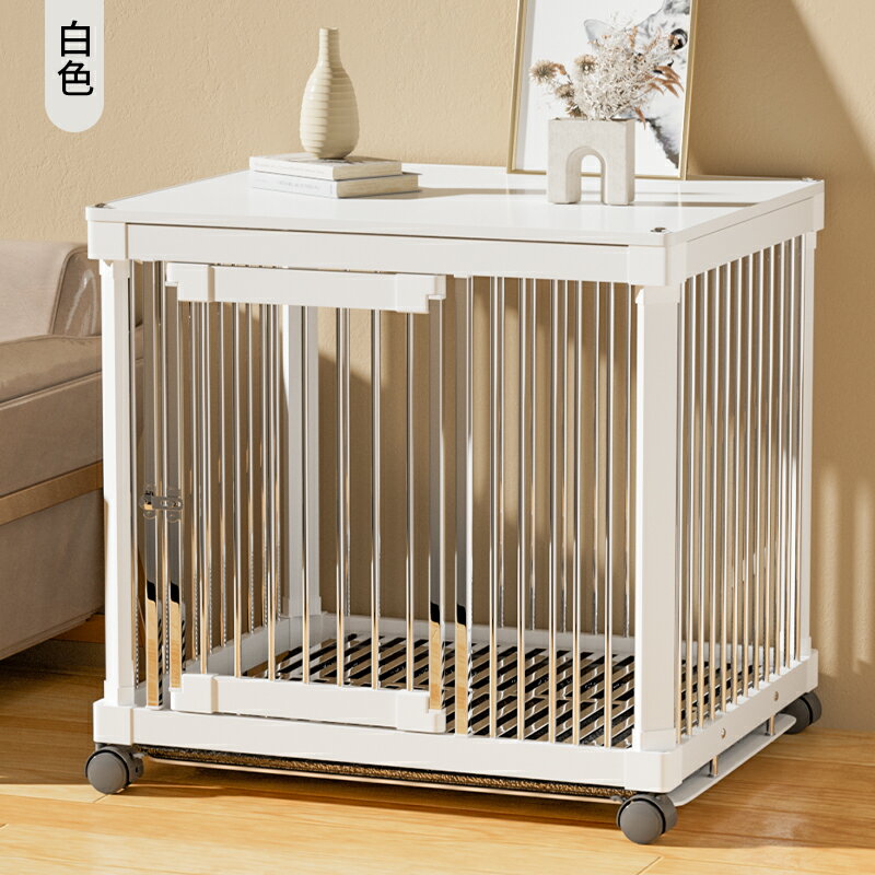 【超多款式咨詢客服】狗籠子不銹鋼帶廁所家用室內加粗柯基柴犬泰迪法斗大中小型犬狗屋 7