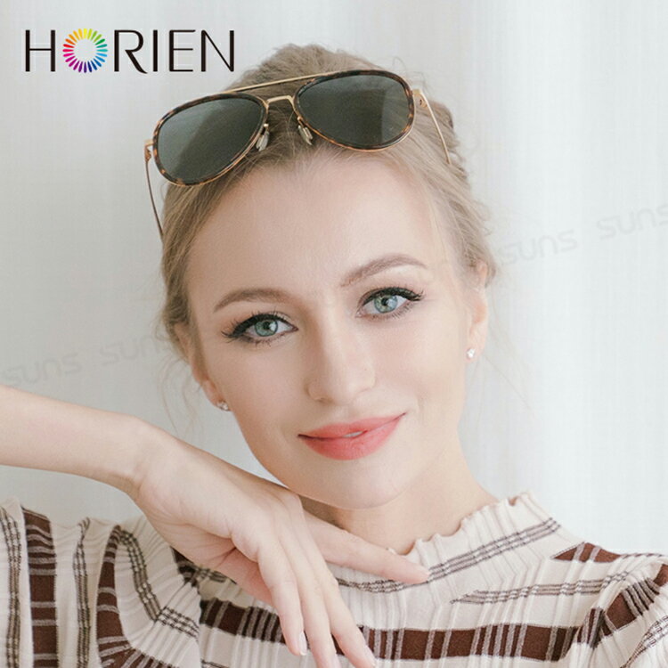 HORIEN海儷恩 經典傳奇復古飛行員偏光太陽眼鏡 玳瑁茶 抗UV400 (N 6518 TD53) 3