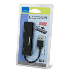 ESENSE 迷你U4 4孔 USB HUB黑【三井3C】