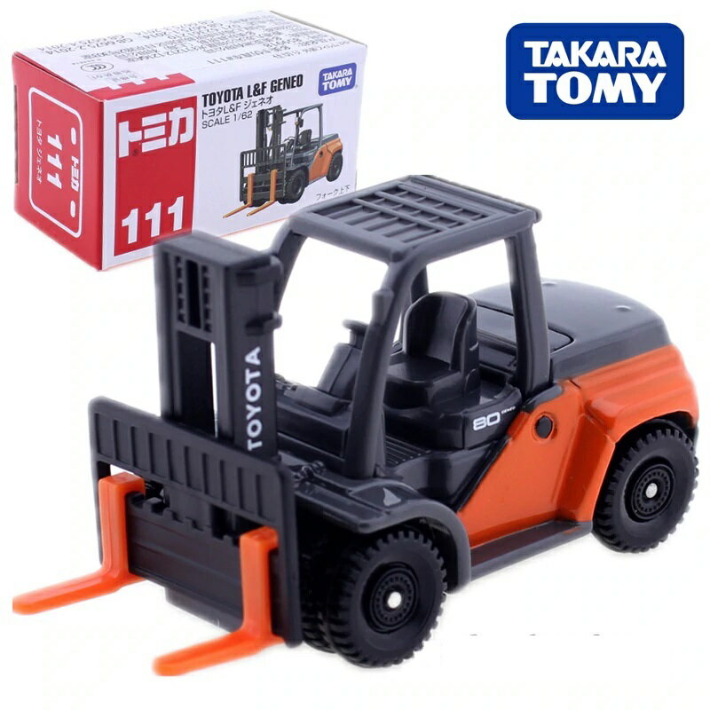 大賀屋 多美小汽車 No.111 堆高機 豐田 GENEO 鏟車 多美 汽車 合金車 模型 玩具 L00011019