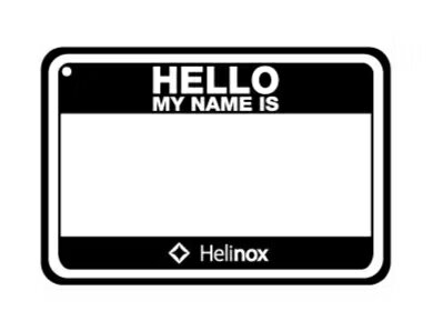 ├登山樂┤韓國 Helinox Hello My Name is Patch 魔鬼氈名牌 黑/白 # HX-91495