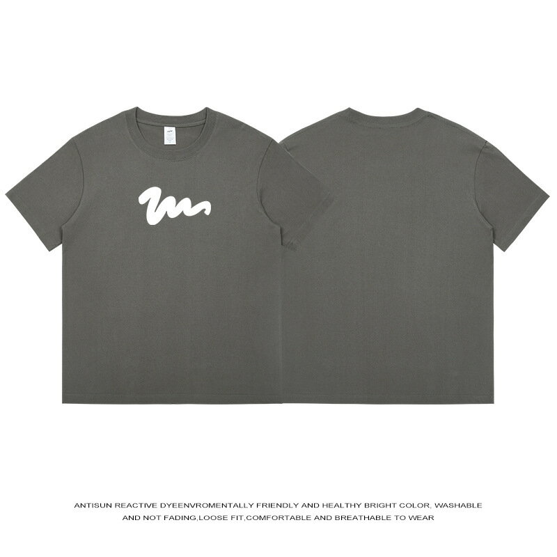 【喜挖】夏季新款純棉塗鴉印花短袖男寬鬆圓領青少年上衣t恤休閒白色衣服 0