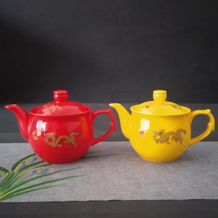 茶壺家用陶瓷功夫茶具單個大容量茶壺泡茶器帶過濾網大號泡茶壺單壺 全館免運
