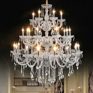 歐式簡約現代大酒店大廳客廳宴會LED蠟燭水晶吊燈高檔大氣高層燈