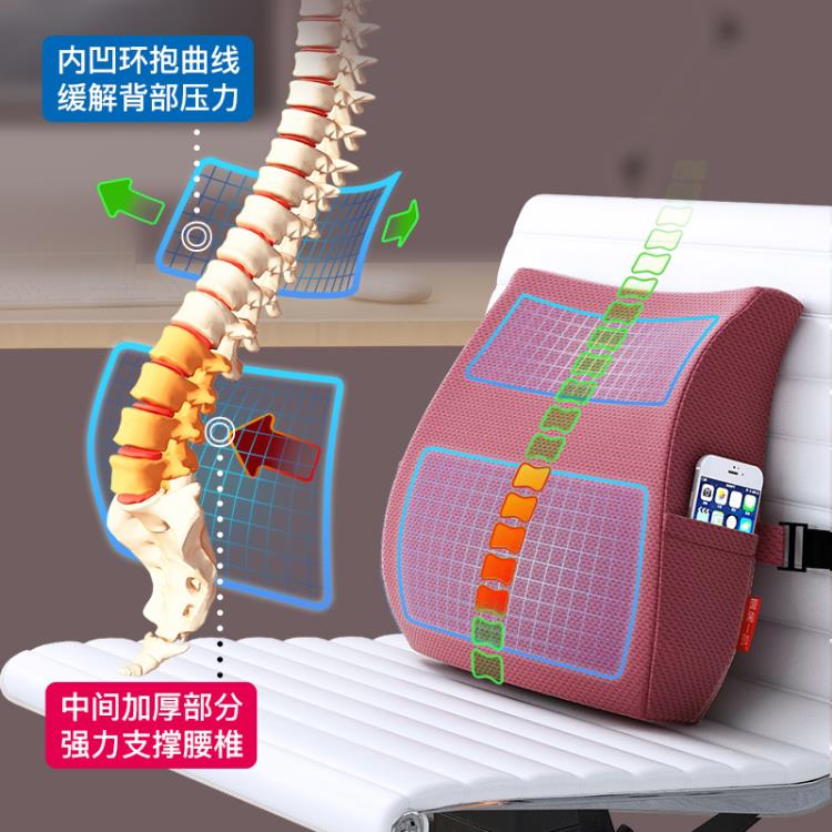 靠背墊久坐護腰靠墊辦公室腰靠孕婦座椅加厚腰枕椅子腰墊腰部靠枕