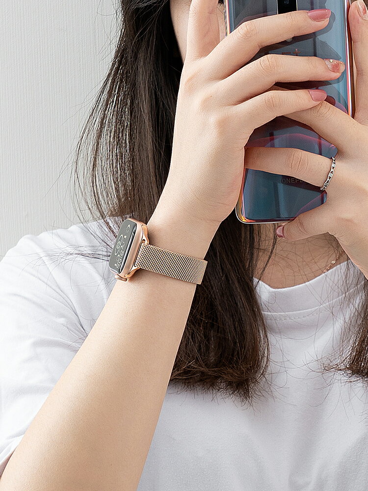 優購生活~適用蘋果s7手錶iwatch7表帶applewatch6女款502高階金屬5米蘭尼斯4創意345mm運動41夏天se可愛watchs鋼帶錶帶 皮帶 尼龍帶 矽膠錶帶 佳明 錶扣拆裝工具 現貨