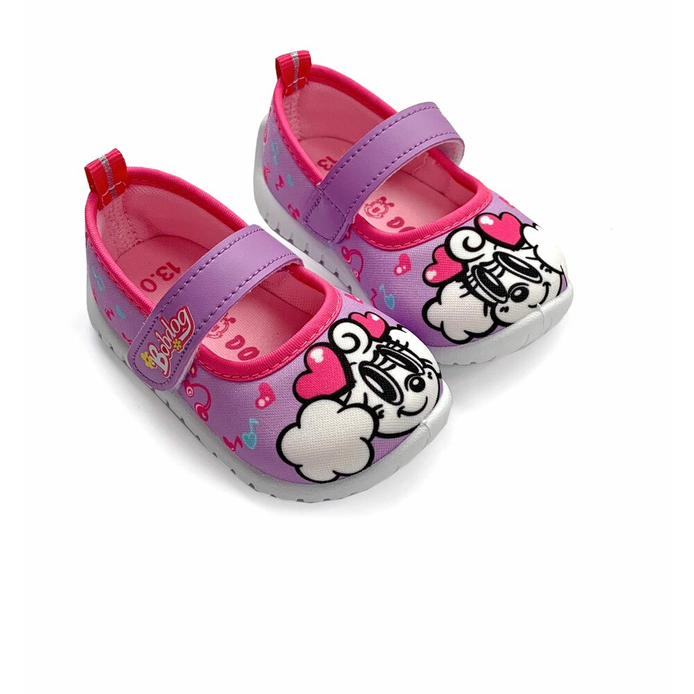 台灣製現巴布豆娃娃鞋-紫色 - 現貨 台灣製 女童鞋 公主鞋 防滑 熱賣 可愛 小童鞋 寶寶鞋 學步鞋 巴布豆 BOBDOG MIT 娃娃鞋