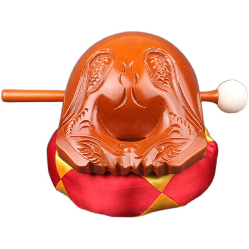 木魚 木魚法器一套佛教道教用品佛具家用禮佛唸佛香樟木實木雕擺件『XY33978』
