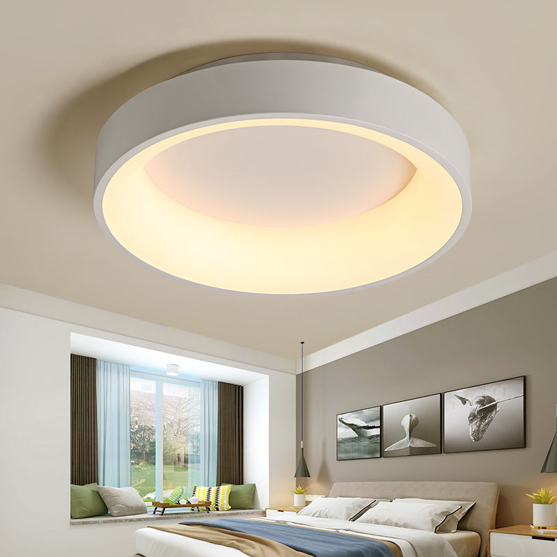 燈具臥室燈現代簡約圓形吸頂燈房間燈北歐極簡小客廳燈2022年新款