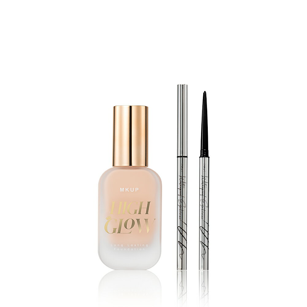 MKUP 美咖【新品上市】絕對水光持久粉底液SPF34★★★+絕對持久抗暈眼線膠筆