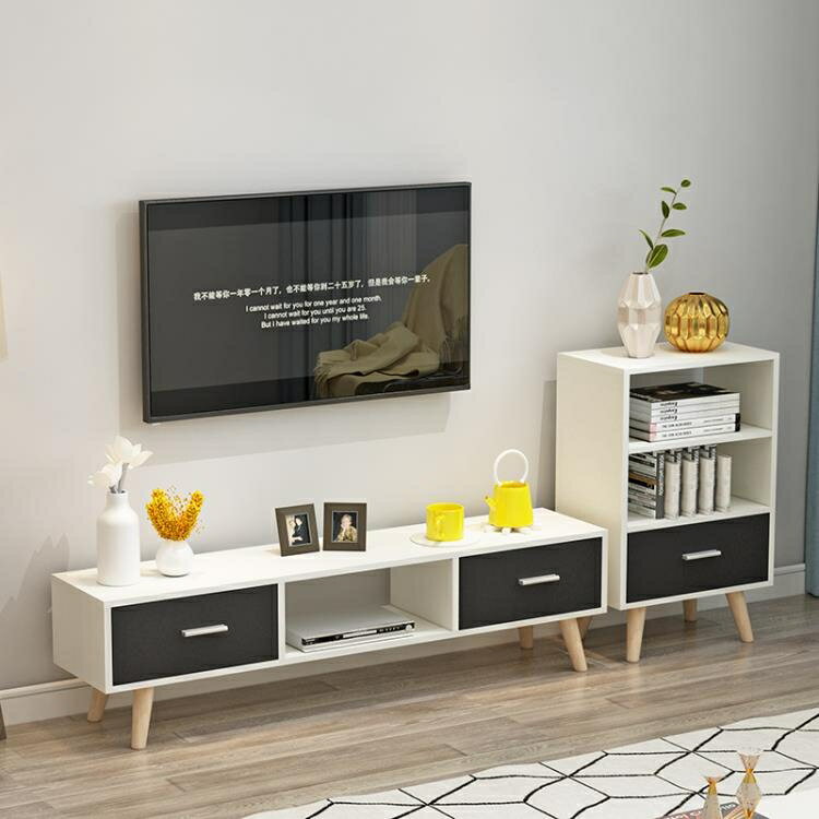 電視櫃 北歐電視櫃茶几組合現代簡約 客廳大小戶型電視機櫃簡易經濟家用