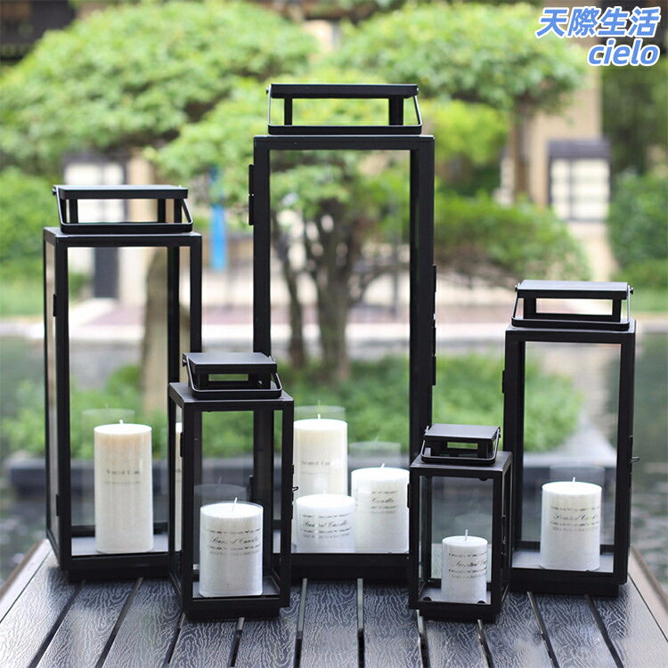 【復古手提風燈】落地風燈 戶外裝飾燈 庭院燈 婚慶裝飾 酒店裝飾 鐵藝玻璃 大號擺件 歐式復古風 營造浪漫氛圍