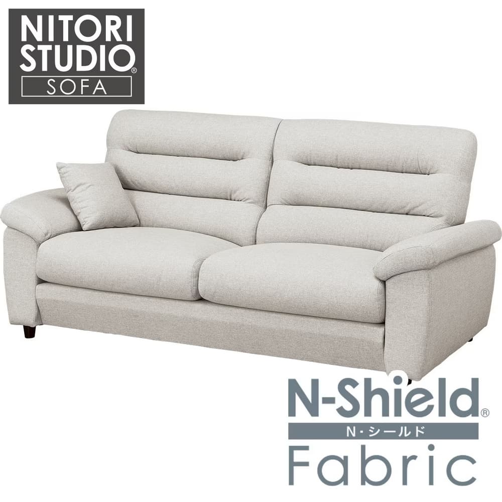 ◎耐磨耐刮 防潑水貓抓布 3人用布沙發 BS12 H-HI NS AQ-LGY NITORI宜得利家居