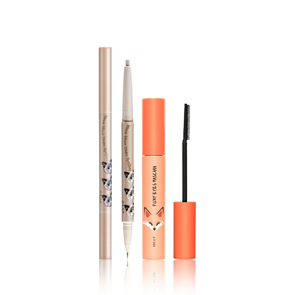 MKUP 美咖【新品上市】水汪汪大眼雙頭臥蠶筆+纖長勾人狐狸睫毛膏