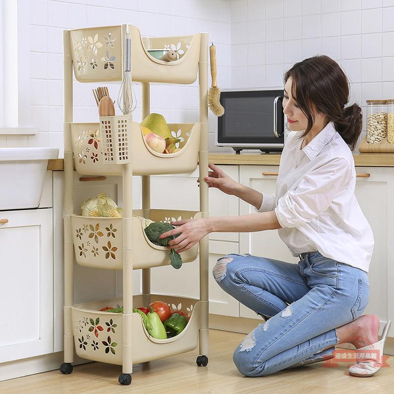 廚房菜籃子置物架落地多層果蔬菜架子用品儲物架玩具收納家用廠家