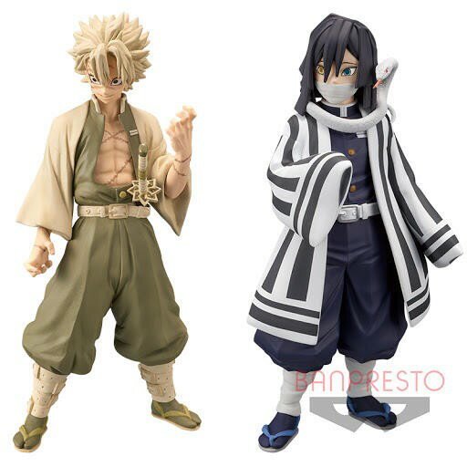 BANDAI 景品 日版 鬼滅之刃 絆之裝  拾伍之型 不死川實彌 + 蛇柱 伊黑小芭內
