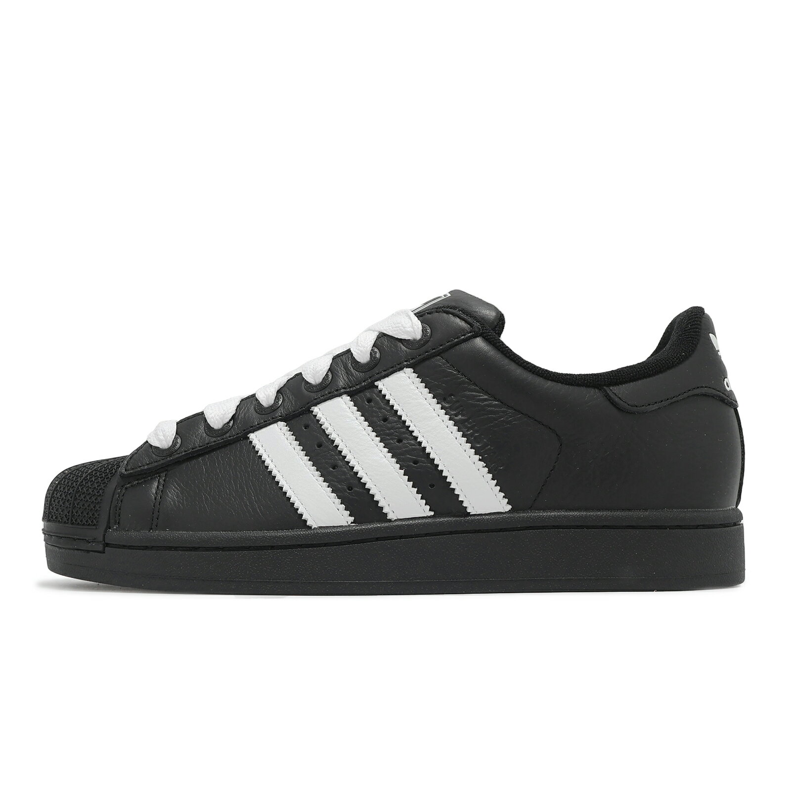 adidas  Superstar II 黑 白 皮革 JI3538