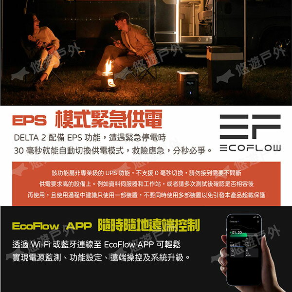 【EcoFlow】Delta 2 戶外儲能電源 EFD330 移動電源 電池 戶外電源 停電應急 輕量 露營 悠遊戶外 5