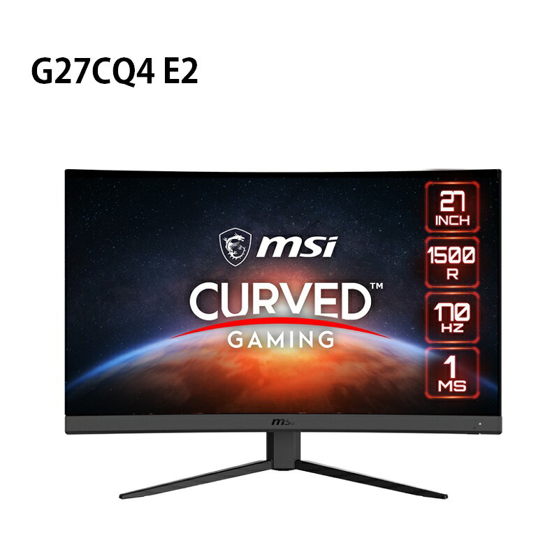 米特3C數位–MSI 微星 G27CQ4 E2 27型 170Hz 2K曲面電競螢幕