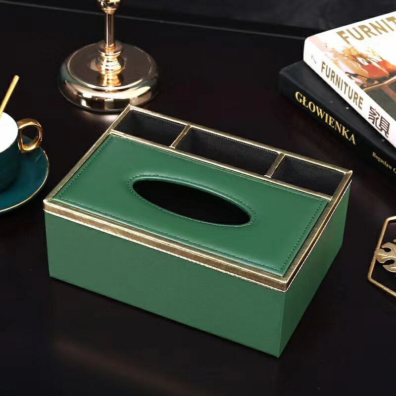 面紙盒 多功能皮革紙巾盒歐式抽紙盒木酒店家居客廳創意茶幾遙控器收納盒面紙套