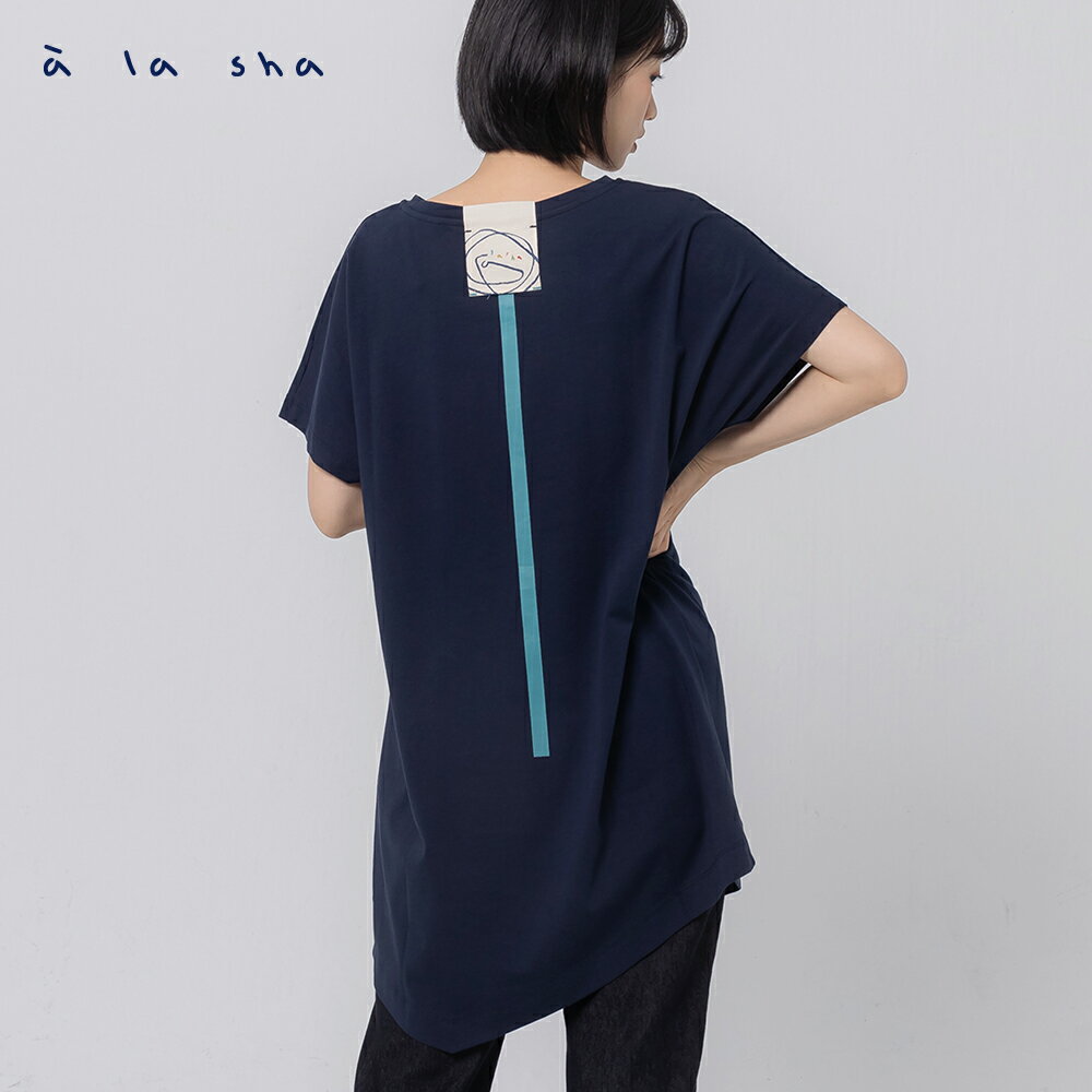 à la sha a字造型不對稱長版上衣 2