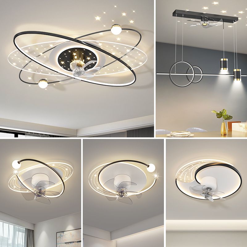 客廳吊扇燈2022新款現代簡約輕奢北歐主臥室風扇燈吸頂全屋套餐
