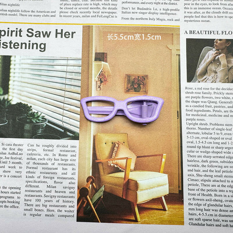 【台灣現貨】時尚配件 髮飾 髮夾 鯊魚夾 大嘴夾 邊夾  彩色有痕金屬眼鏡髮夾趣味搞怪鴨嘴夾手工DIY配件材料髮飾底夾 8