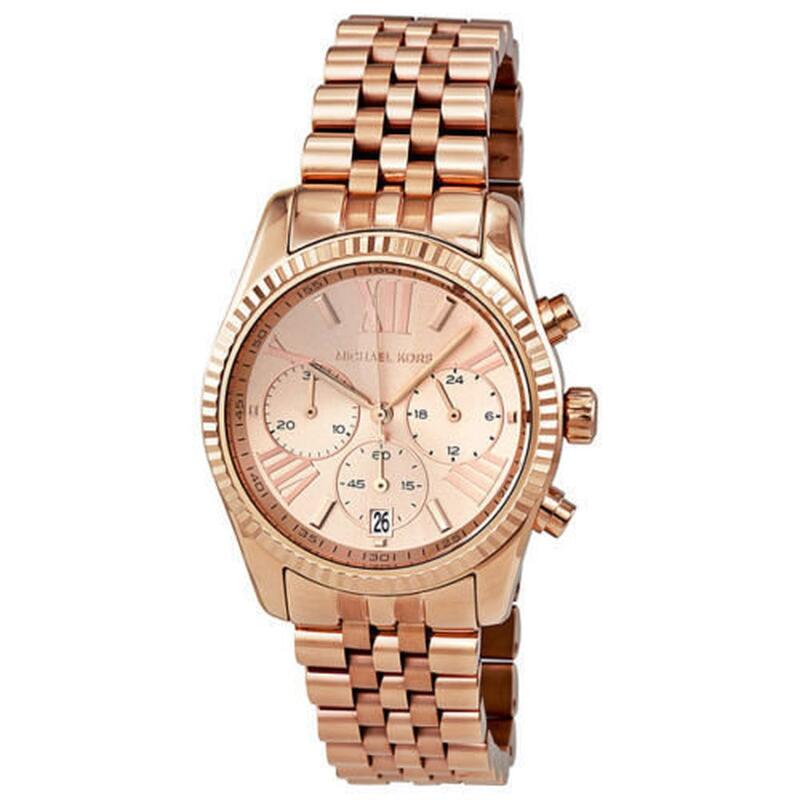 『Marc Jacobs旗艦店』美國代購 Michael Kors 經典時尚玫瑰金三眼計時石英腕錶