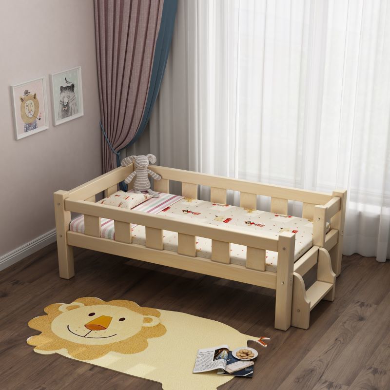 【免運】 美雅閣| 實木兒童床拼接圍欄床帶護欄加寬加大床邊嬰兒男孩女孩大童單人床